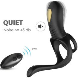 ARMONY - JOY JUMPER ANILLO VIBRADOR PAREJAS & PLUG ANAL CONTROL REMOTO NEGRO | VibraZon