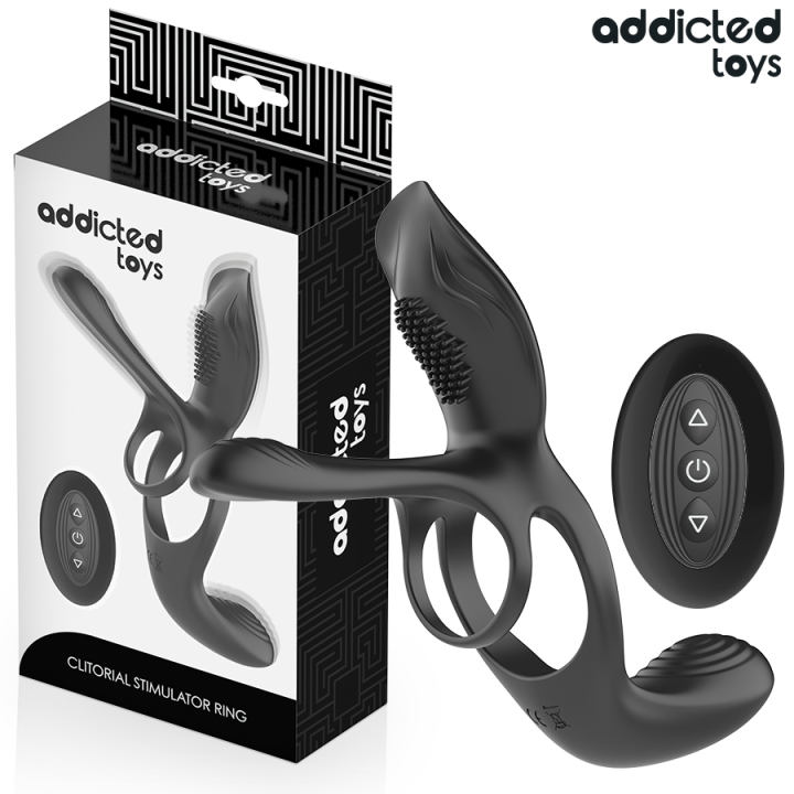 ADDICTED JUGUETES - ANILLO DOBLE PARA EL PENE CON ESTIMULADOR DE CLÍTORIS | VibraZon