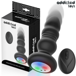 ADDICTED JUGUETES - PLUG ANAL VIBRADOR THRUSTING Y LUZ LED CONTROL REMOTO | VibraZon