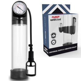 BOMBA ADDICTED - BOMBA ERECCIÓN RX9 TRANSPARENTE CON VIBRADOR | VibraZon