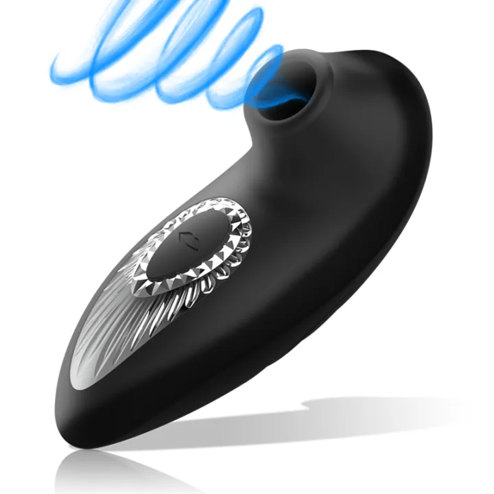 NEGRO&PLATEADO - DRAKE DELUXE SUCKING VIBE SILICONA RECARGABLE NEGRO