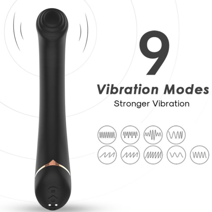 ARMONY - VIBRADOR CABEZA PLANA SILICONA NEGRO | VibraZon