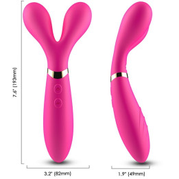 ARMONY - Y-WAND MASAJEADOR & VIBRADOR CABEZA DOBLE FUCSIA | VibraZon