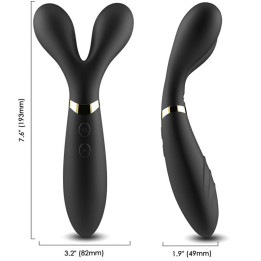 ARMONY - Y-WAND MASAJEADOR & VIBRADOR CABEZA DOBLE NEGRO | VibraZon