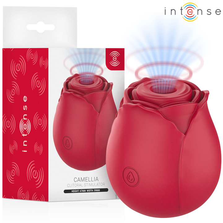 INTENSE - CAMELLIA ROSA SUCCIONADOR DE CLÍTORIS POR ONDAS BURDEOS | VibraZon