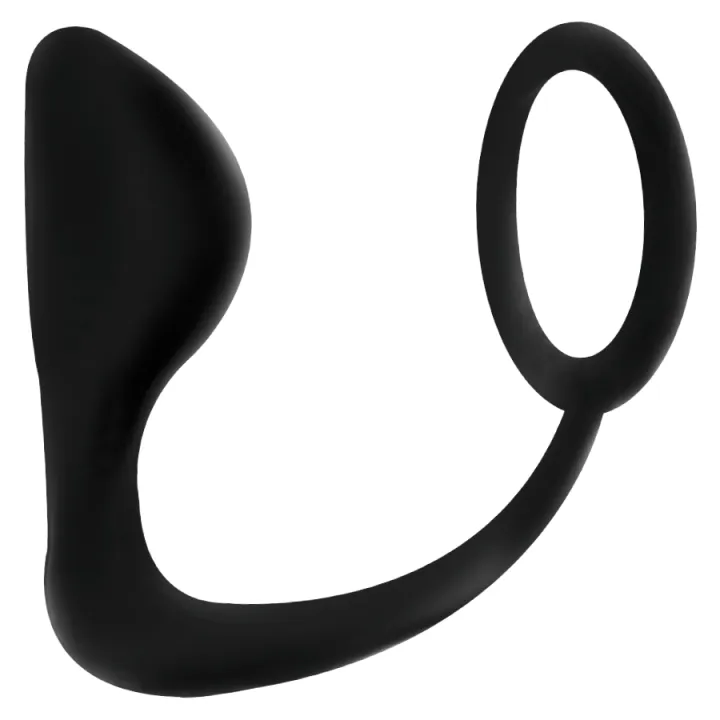 ADDICTED JUGUETES - PLUG ANAL CON ANILLO PENE NEGRO