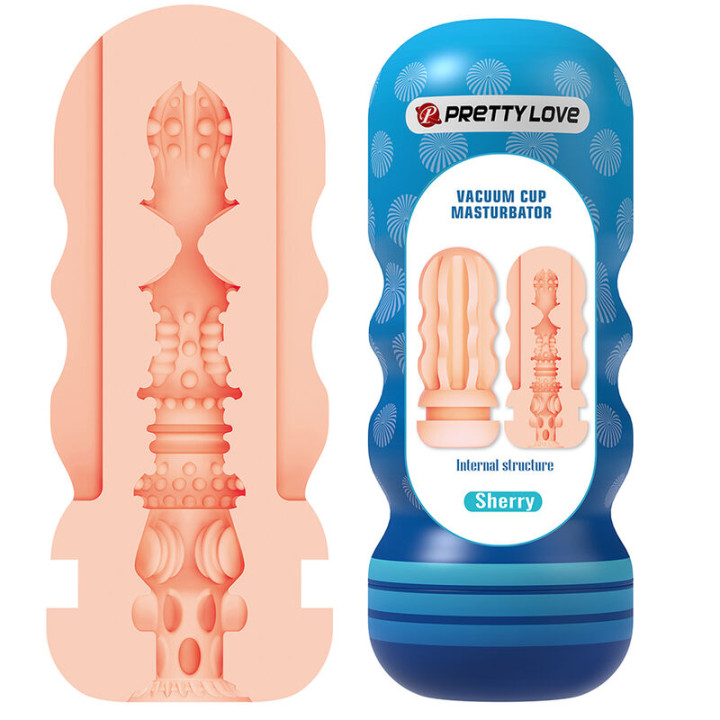 PRETTY LOVE - SHERRY MASTURBADOR VAGINA CON VENTOSA Y TEXTURAS INTERNAS | VibraZon