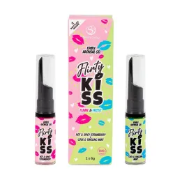 Flirty Kiss Geles para Sexo Oral Fresa y Menta 2x8gr de Secret Play