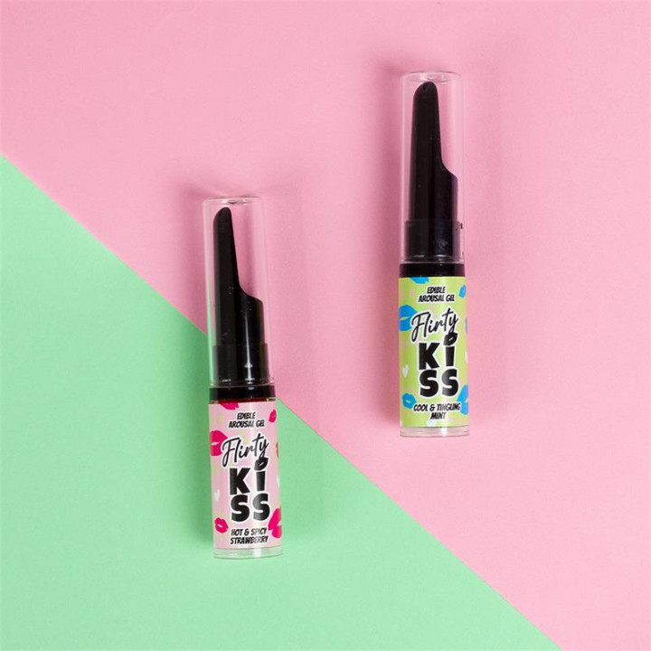 Flirty Kiss Geles para Sexo Oral Fresa y Menta 2x8gr de Secret Play | VibraZon