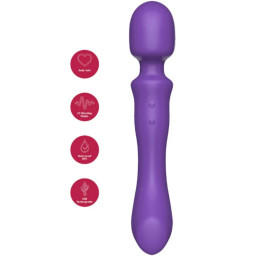 SHE.E.O - WAND MASAJEADORA VIBRADORA DE DOBLE EXTREMO MORADA | VibraZon