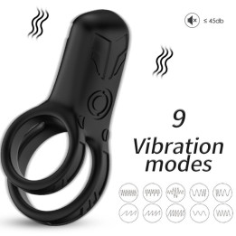 ARMONY - DOBLE ANILLO VIBRADOR NEGRO | VibraZon