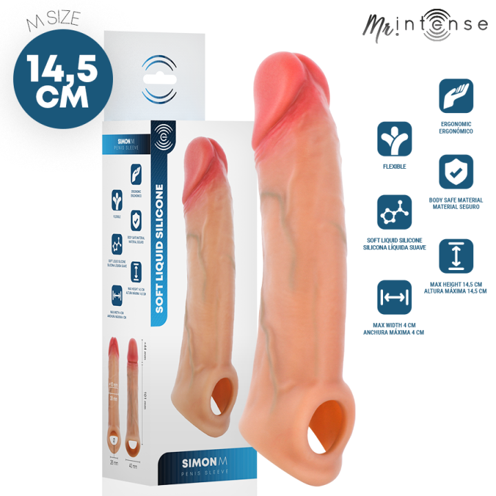 MR INTENSE - SIMON M FUNDA PARA EL PENE SILICONA 14.5 CM -Ø- 4 CM | VibraZon