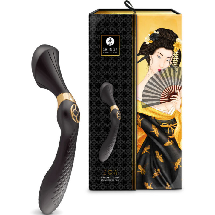 SHUNGA - ZOA MASAJEADOR ÍNTIMO NEGRO | VibraZon