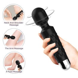 ARMONY - POSTMAN MASAJEADOR & VIBRADOR CABEZA FLEXIBLE NEGRO | VibraZon