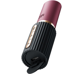 SATISFYER - DEEP KISS ESTIMULADOR CLÍTORIS POR ONDAS GRANATE / NEGRO | VibraZon