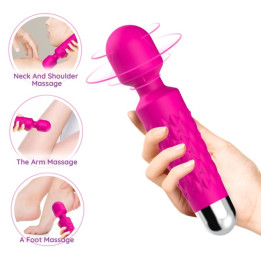 ARMONY - POSTMAN MASAJEADOR & VIBRADOR CABEZA FLEXIBLE FUCSIA | VibraZon