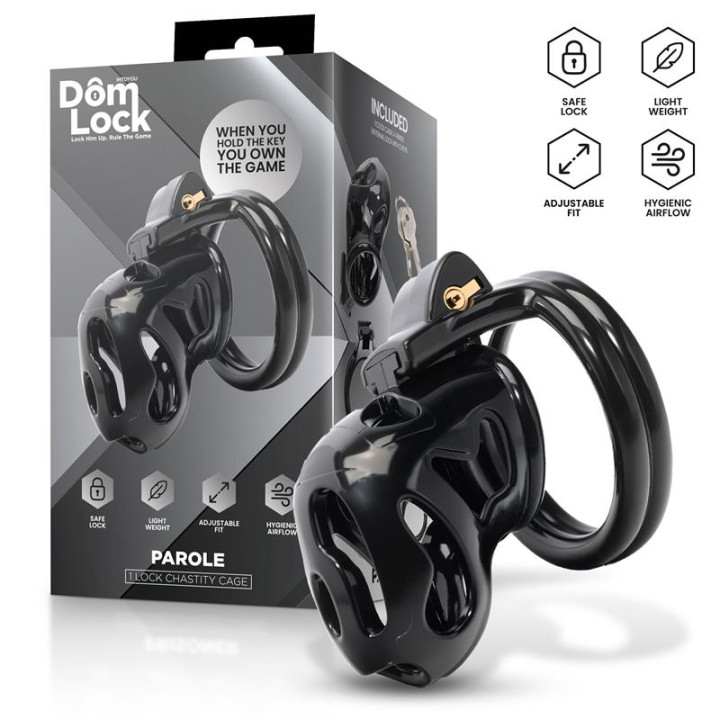 Parole Jaula para el Pene con Candado Interno de Domlock | VibraZon