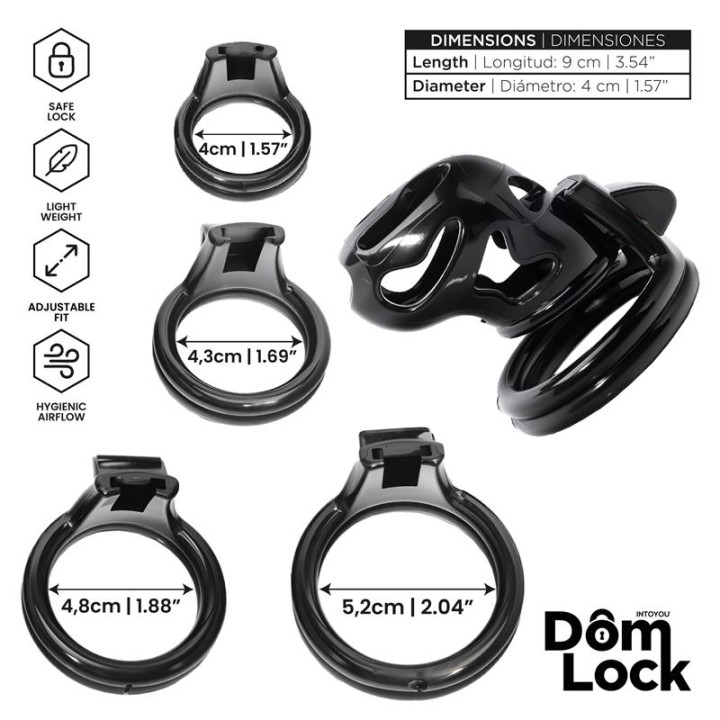 Parole Jaula para el Pene con Candado Interno de Domlock | VibraZon