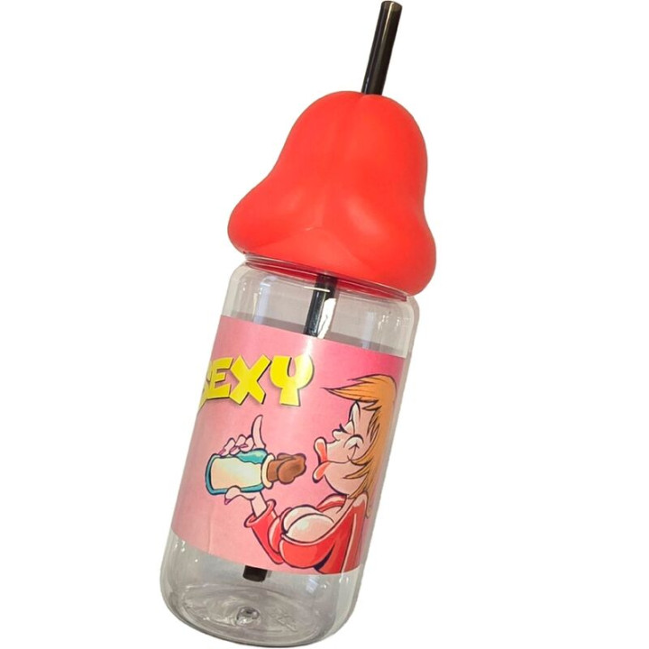 DIABLO PICANTE - BIBERÓN FORMA PENE 360 ML ROJO | VibraZon