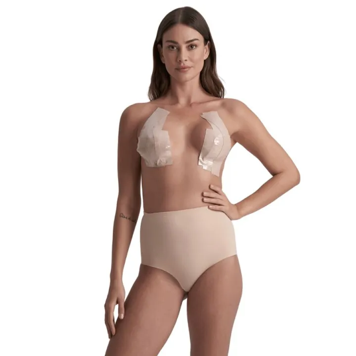 BYE-SUJETADOR - BODY TAPE DOUBLE SIDED CINTA DE DOBLE CARA BEIGE TALLA ÚNICA 5 x 500 CM