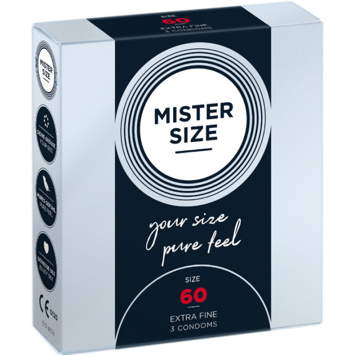 MISTER SIZE - PRESERVATIVOS TALLA XL 60 MM (3 UNIDADES) | VibraZon