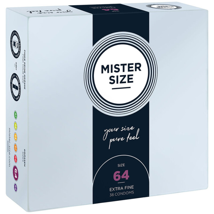 MISTER SIZE - PRESERVATIVOS TALLA XXL 64 MM (36 UNIDADES) | VibraZon