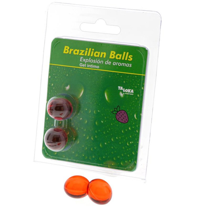 Set 2 Brazilian Balls Explosión de Aroma Fresa | VibraZon