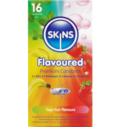 SKINS - MULTI SABORES PRESERVATIVOS PREMIUM PACK 16 | VibraZon