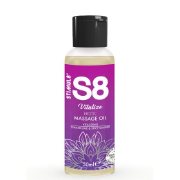 STIMUL8 - S8 VITALIZE ACEITE DE MASAJE ERÓTICO LIMA 50 ML | VibraZon