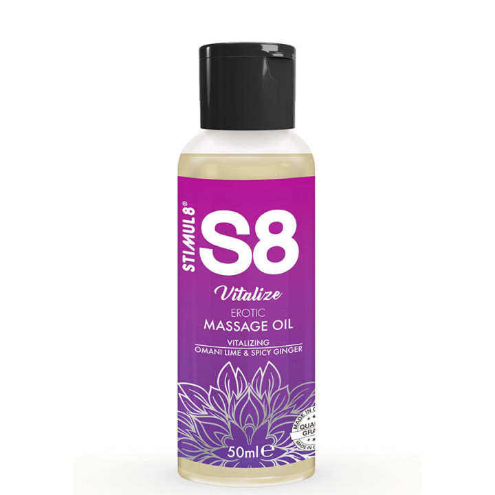 STIMUL8 - S8 VITALIZE ACEITE DE MASAJE ERÓTICO LIMA 50 ML | VibraZon