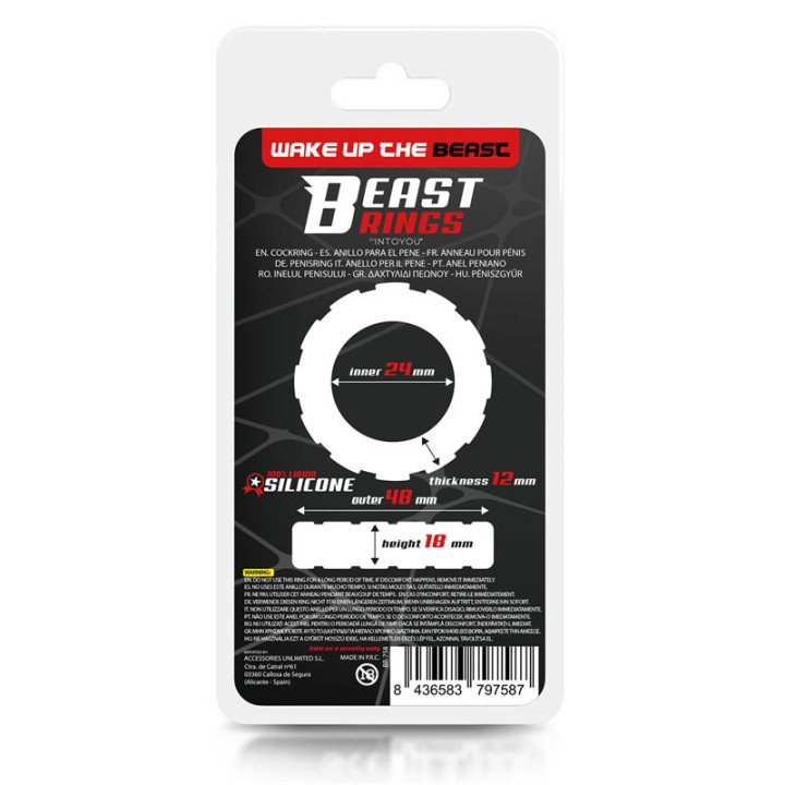 Anillo para el Pene Silicona Líquida 2.4 cm de Beast Rings | VibraZon