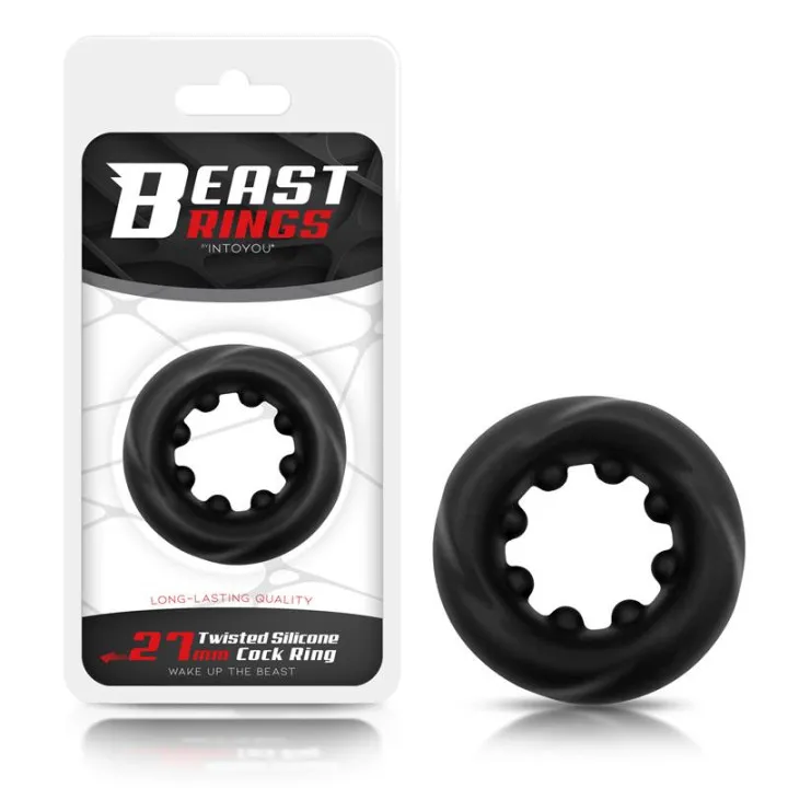 Anillo para el Pene Twisted Silicona Líquida 2.7 cm de Beast Rings