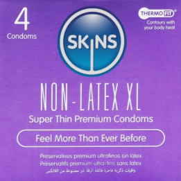 SKINS - PRESERVATIVOS SIN LATEX XL PACK 4 | VibraZon