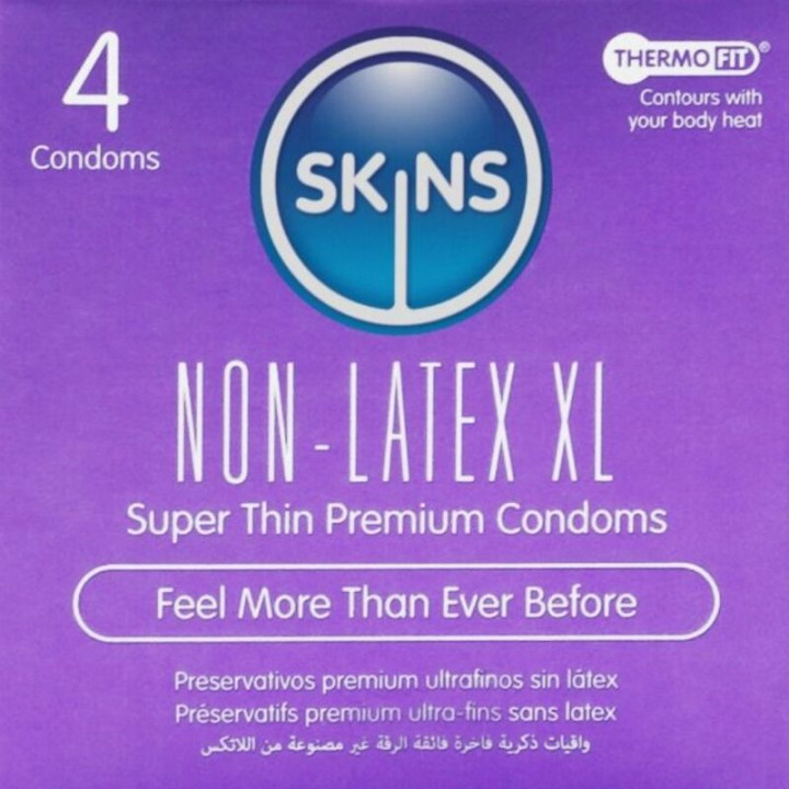 SKINS - PRESERVATIVOS SIN LATEX XL PACK 4 | VibraZon