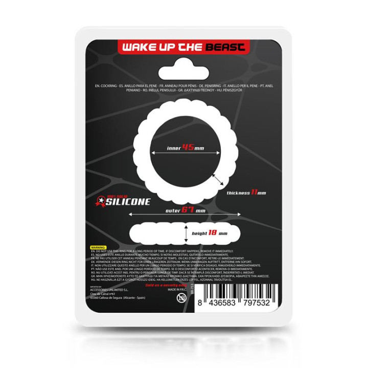 Anillo para el Pene Silicona Sólida 4.5 cm de Beast Rings | VibraZon