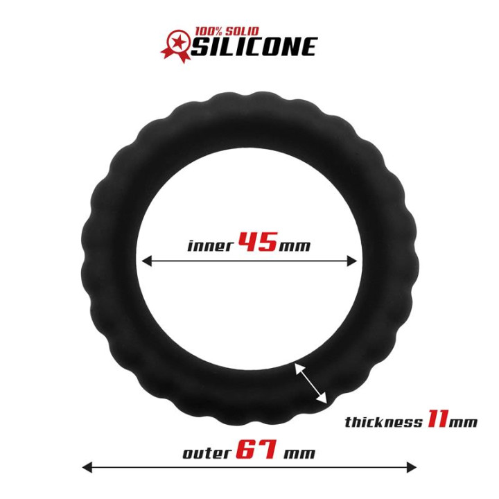 Anillo para el Pene Silicona Sólida 4.5 cm de Beast Rings | VibraZon