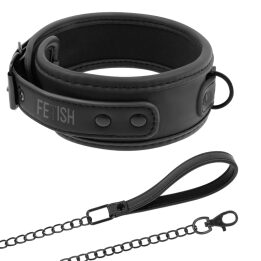 FETISH SUBMISSIVE - COLLAR CON CADENA CON FORRO DE NEOPRENO | VibraZon