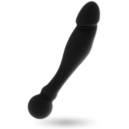 NEGRO&PLATEADO - KARL DILDO ESTIMULADOR PUNTO G 18 CM | VibraZon