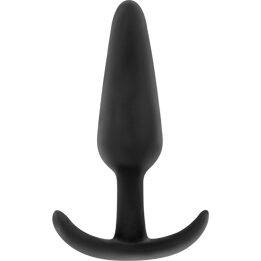 NEGRO&PLATEADO - HANSEL PLUG ANAL SILICONA CON ASA PEQUEÑO | VibraZon