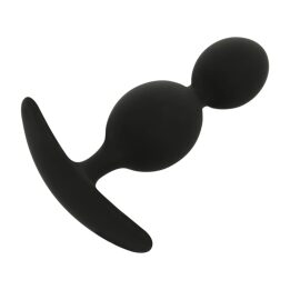 NEGRO&PLATEADO - ORSON PLUG SILICONA 2 ONDAS ANALES 9 CM | VibraZon