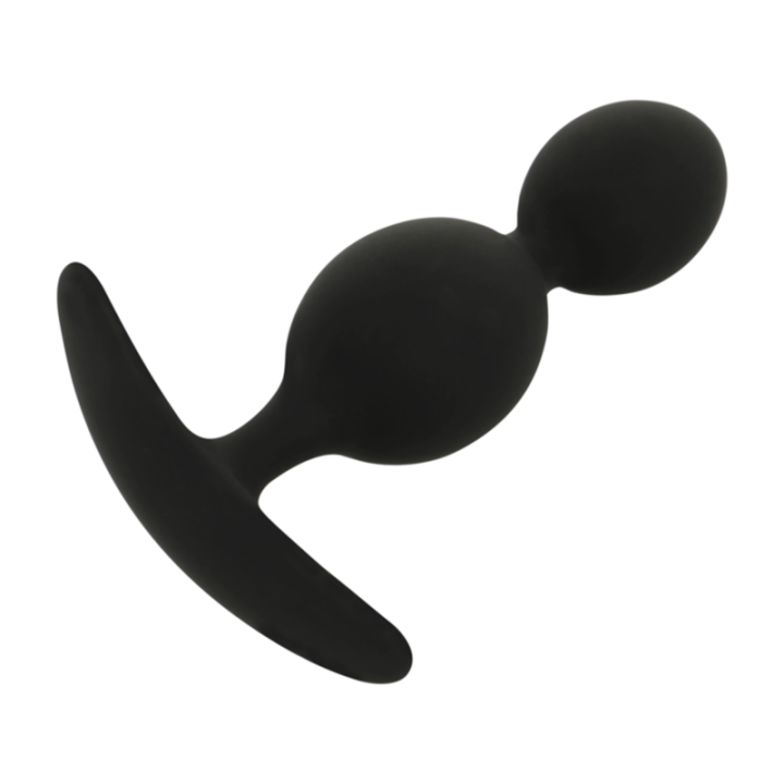NEGRO&PLATEADO - ORSON PLUG SILICONA 2 ONDAS ANALES 9 CM | VibraZon