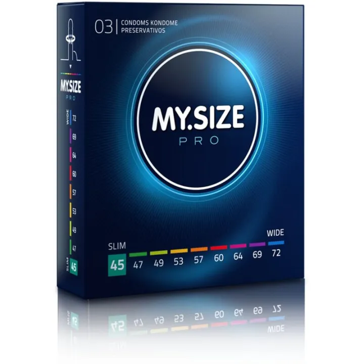 MY SIZE - PRO PRESERVATIVOS 45 MM 3 UNIDADES | VibraZon