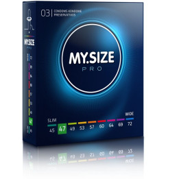 MY SIZE - PRO PRESERVATIVOS 47 MM 3 UNIDADES | VibraZon