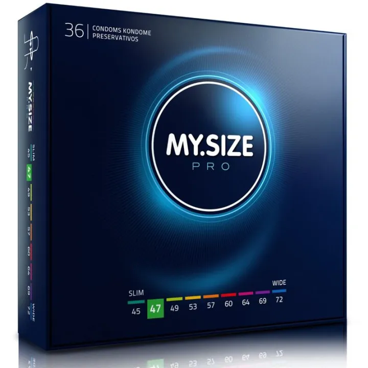 MY SIZE - PRO PRESERVATIVOS 47 MM 36 UNIDADES | VibraZon
