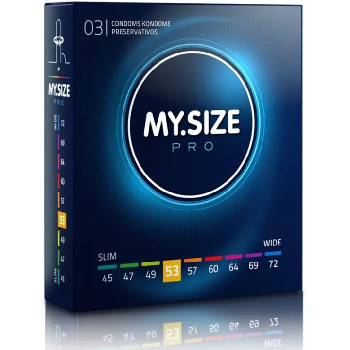 MY SIZE - PRO PRESERVATIVOS 53 MM 3 UNIDADES | VibraZon