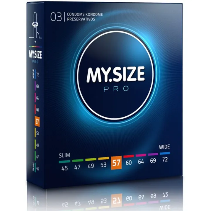 MY SIZE - PRO PRESERVATIVOS 57 MM 3 UNIDADES | VibraZon