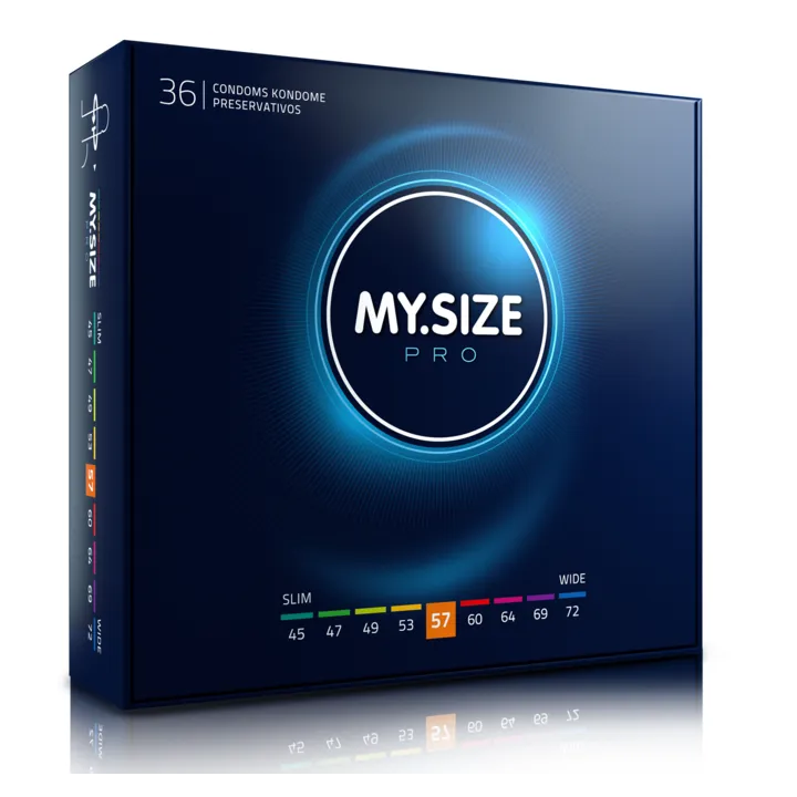 MY SIZE - PRO PRESERVATIVOS 57 MM 36 UNIDADES | VibraZon