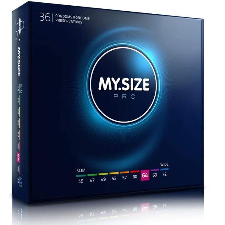 MY SIZE - PRO PRESERVATIVOS 64 MM 36 UNIDADES | VibraZon