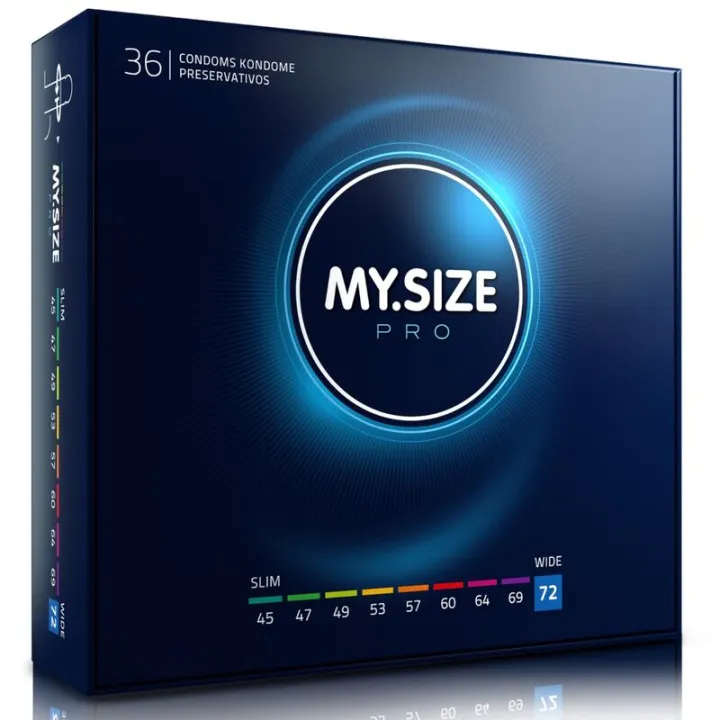 MY SIZE - PRO PRESERVATIVOS 72 MM 36 UNIDADES | VibraZon