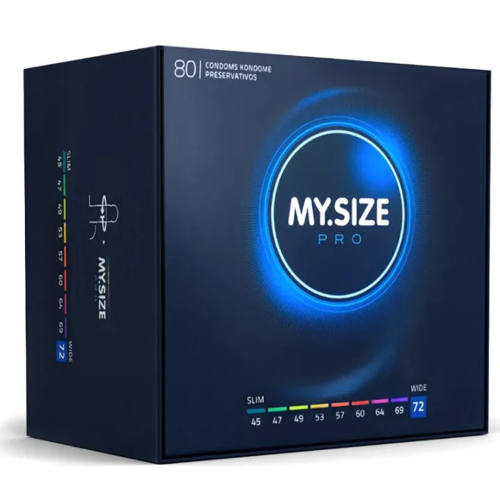 MY SIZE - PRO PRESERVATIVOS 72 MM 80 UNIDADES | VibraZon